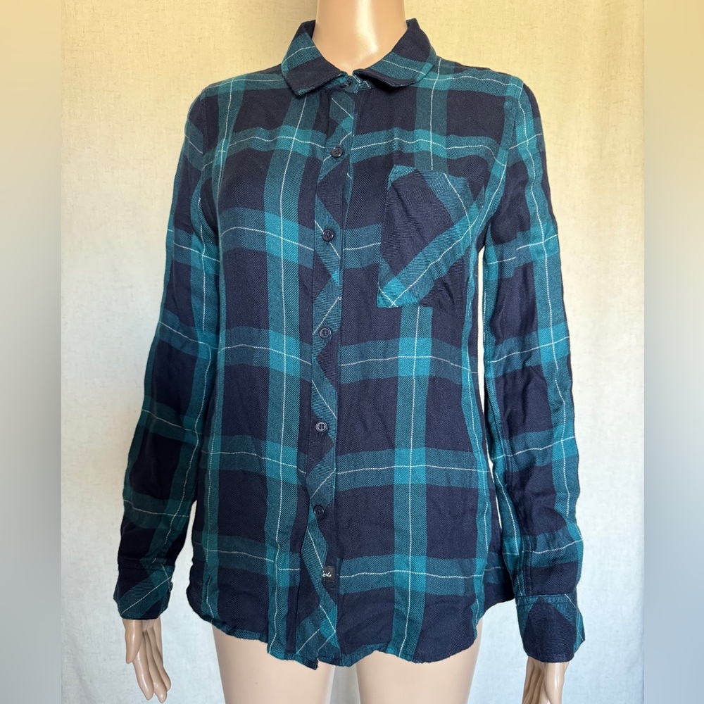 Rails Hunter Midnight Jade Button Down Shirt